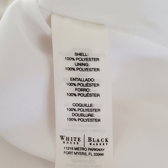 White House Black Market White Sleeveless Sheer Lace Beaded Neckline Top Size M - Picture 4 of 7